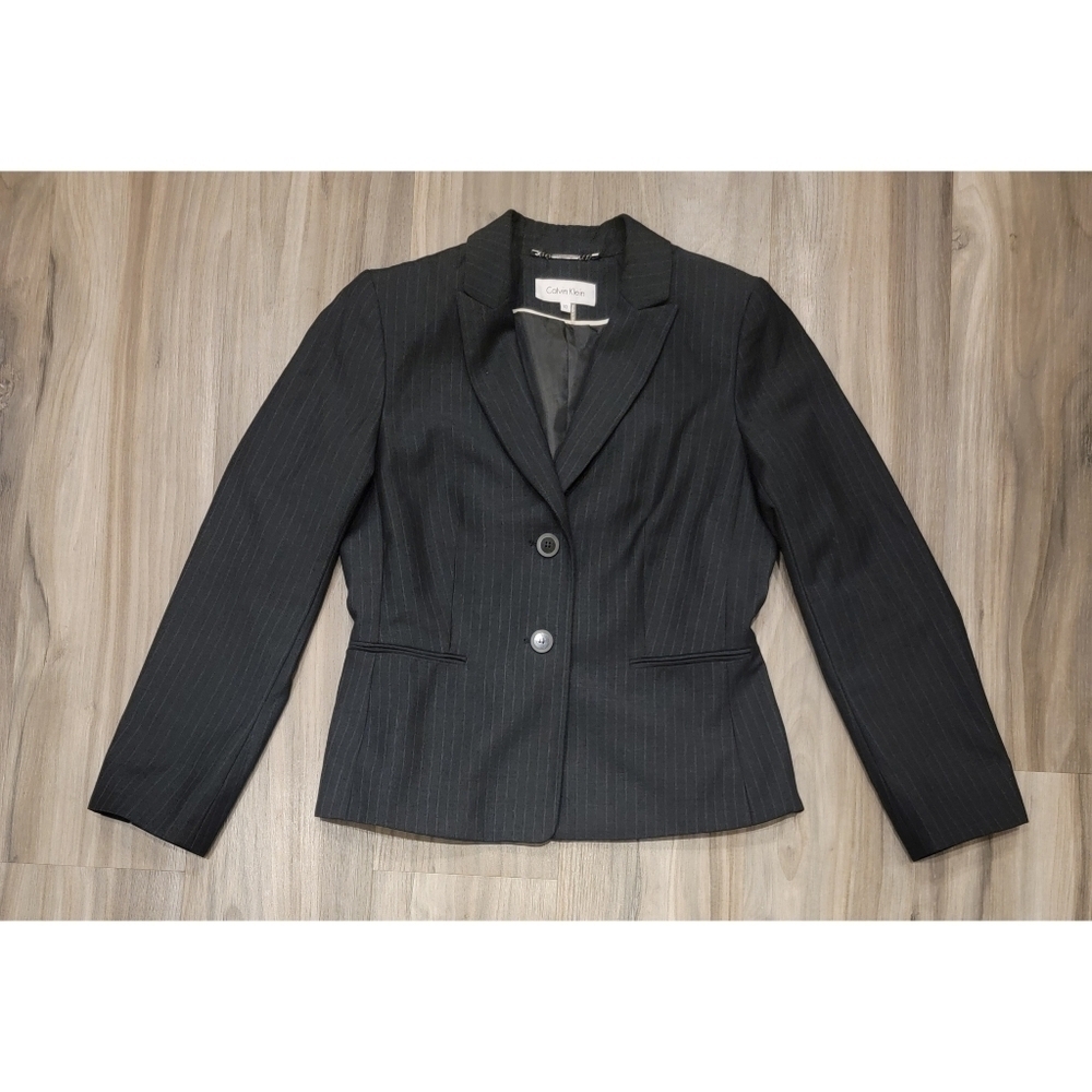 Women's Calvin Klein Pinstriped Blazer